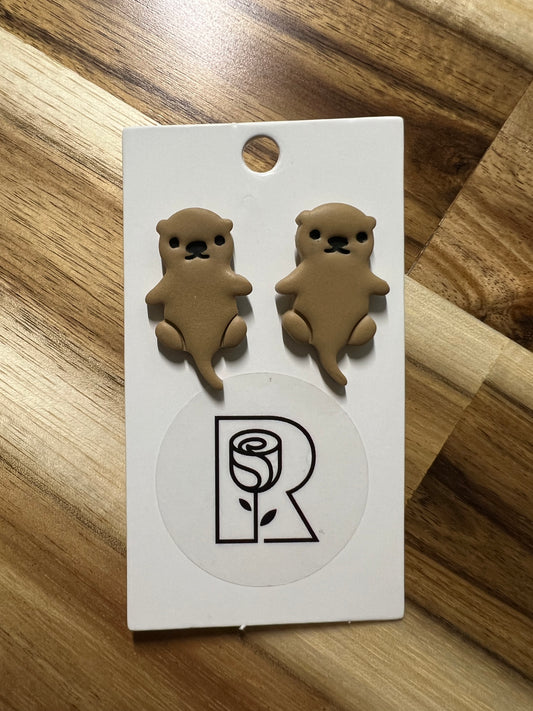 otter earrings